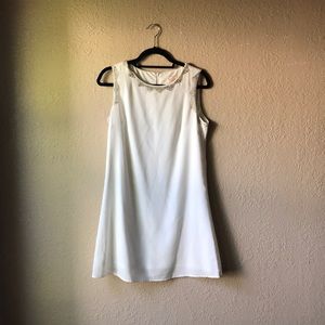 White Beaded Shift Dress